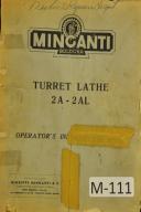Minganti Bologna-Minganti Bologna Turret Lathe 2A-2AL Operators Manual-2 AL-2A-01